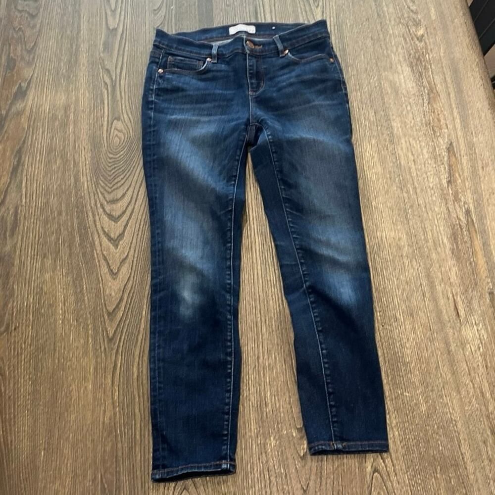 Ann Taylor LOFT Modern Skinny Jeans Denim Stretch Medium Wash Gray Size 26/2